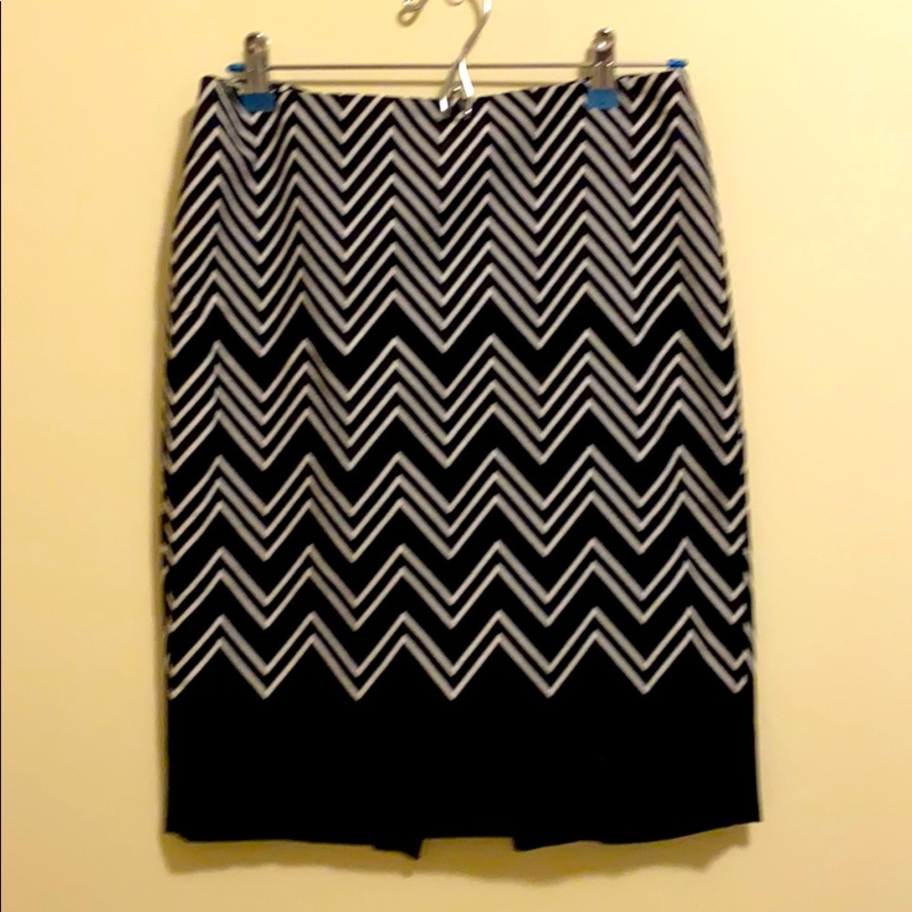 Black & White Pencil Skirt